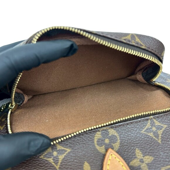 LOUIS VUITTON Authentic Vintage Brown Monogram Leather Backpack main image 4